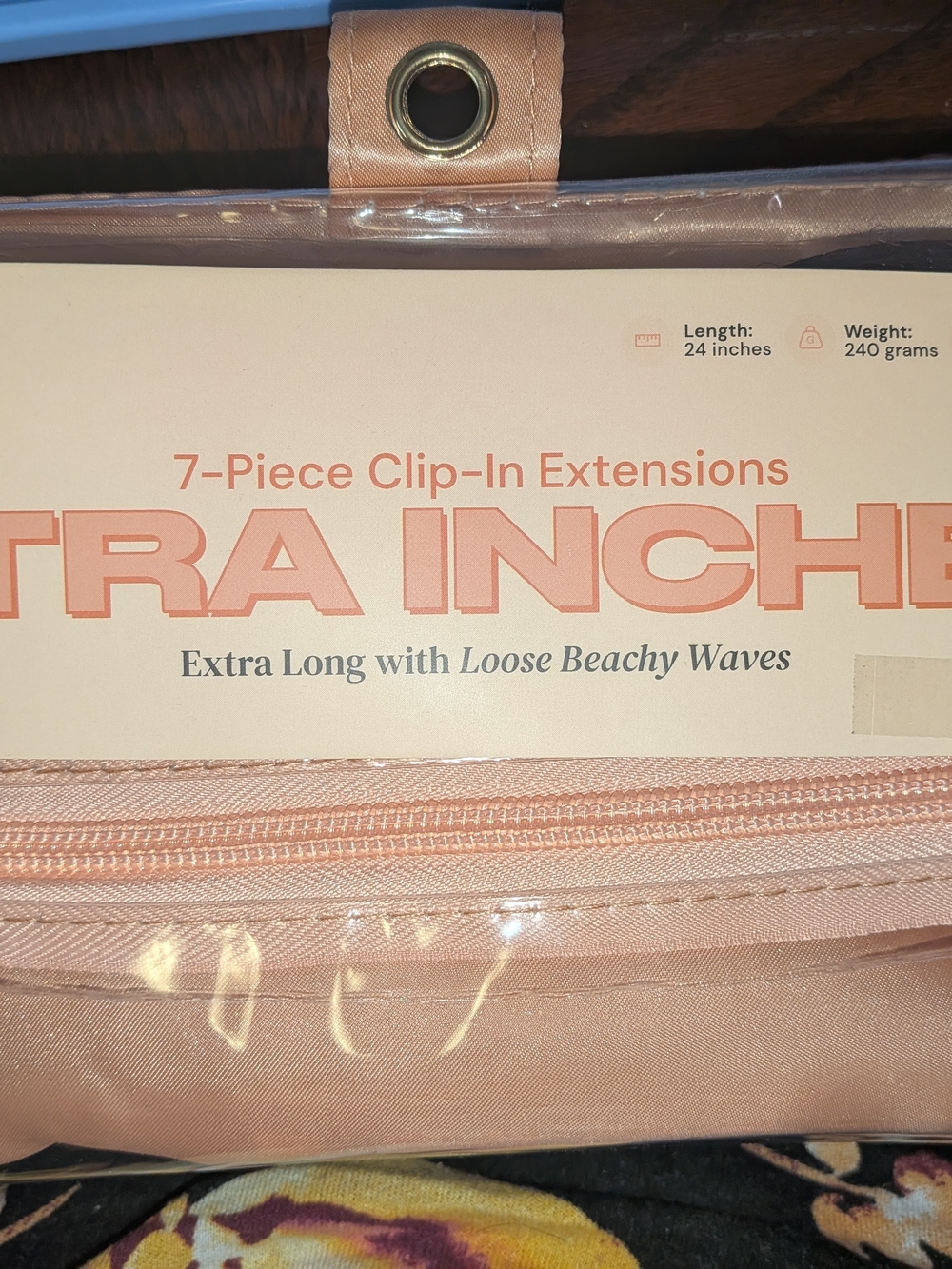7-Piece Clip-In Hair Extensions - Peach Blush